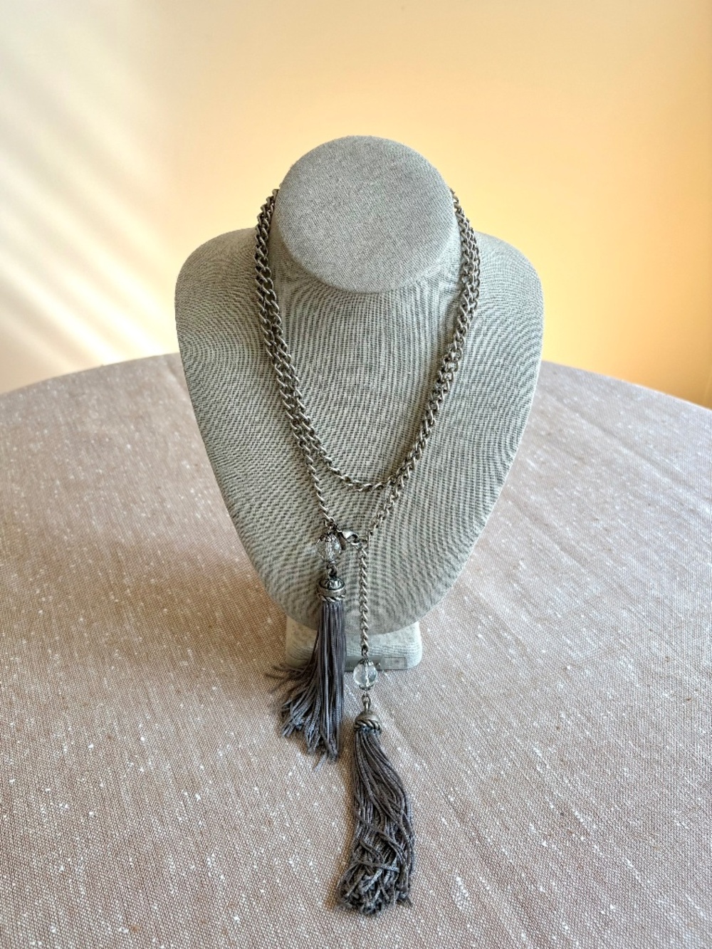 Vintage Twiggy Made in Italy Boho Lariat Necklace 28 in.